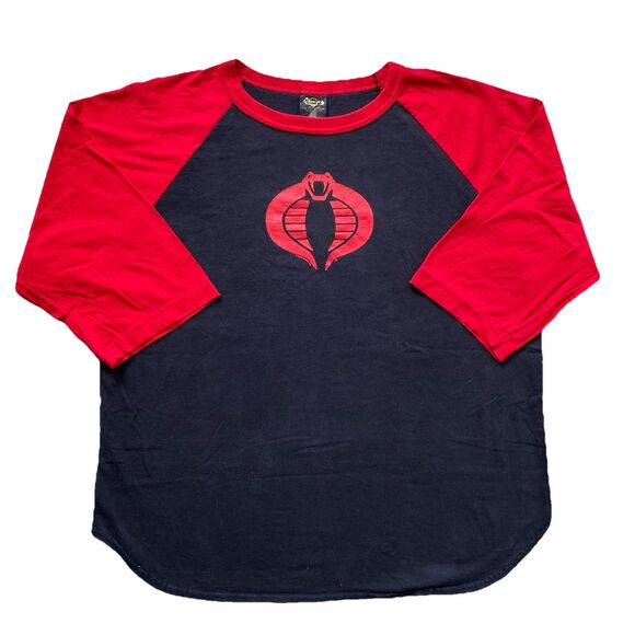 Changes Other - Vintage Y2K Changes Cobra T Shirt XL Black Red GI Joe Hasbro 3/4 Sleeve Baseball